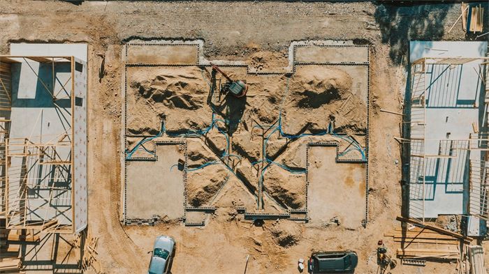 CRA Construction active build aerial
