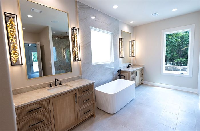 115 Bear Den Court &mdash; Primary bath vanity with freestanding tub